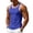 Royal Blue, variant on Delconic Men’s Retro Loose Fit Gym Tank Top Stretchy Quick Dry Contrast Trim Athletic Training Vest Sleeveless Sportswear for Workout Fitness Army Green L