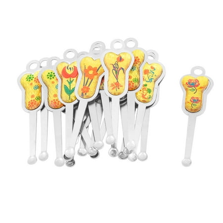 Unique Bargains Unique Bargains Metal Ear Pick Spoon Curette Ear Wax Remover w Ornament 20 Pcs