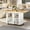 White, variant on JassmiPkwy 62.8-inch Kitchen Island, Fold-Down Countertop, Mobile Kitchen Island with Storage Cabinets, Natural Wood Countertop, Black