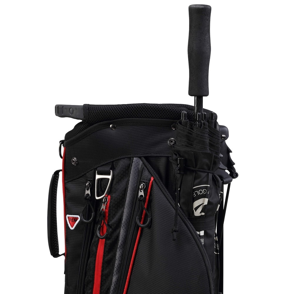MacGregor Golf Response Stand Bag, 9" Top, 6-Way Divider, Black/Red, 5 lbs