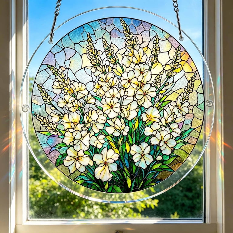 アクリル画　ガラスアート　ヒョウ　ジャガー　A4サイズ額装付き　星咲BAEZ3 KuoKaa Acrylic Puzzles Suncatcher,Jigsaw Puzzle Suncatcher, Tree