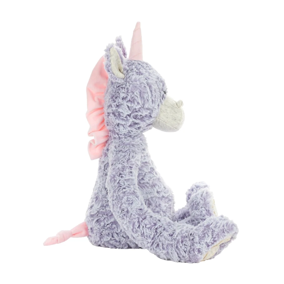 Demdaco Heartful Hugs Plush Purple Unicorn 13 x 12.5 Weighted Stuffed Animal