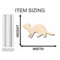 thumbnail image 2 of Unfinished Wood Ferret Shape - Animal - Craft - up to 46" DIY 7" / 1/4", 2 of 3