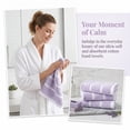 thumbnail image 3 of REGALWOVEN Striped Cotton Bathroom Hand Towels, 13" x 29" Absorbent Soft Decorative Hand Towel Set for Kitchen, Spa, Gym Light Purple 2-Piece, 3 of 6
