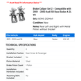 thumbnail image 2 of Brake Caliper Set 2 - Compatible with 2001 - 2003 Audi S8 Base Sedan 4.2L V8 - Autopart Premium, 2 of 2