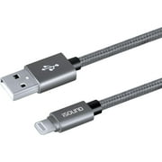 I.sound Isound-5934 Heavy-duty Braided & Sync Cable With Lightning Connector, 10ft (silver)