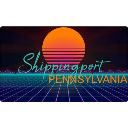 

Shippingport Pennsylvania 4 X 2.25-Inch Fridge Magnet Retro Neon Design