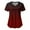 Wine, variant on Njoeus Scrub Tops for Women, Women's V Neck Casual Printed Scrub Top Short Sleeve Uniform Workwear Summer Tunic Top Shirts with 2 Pocket S-XXL