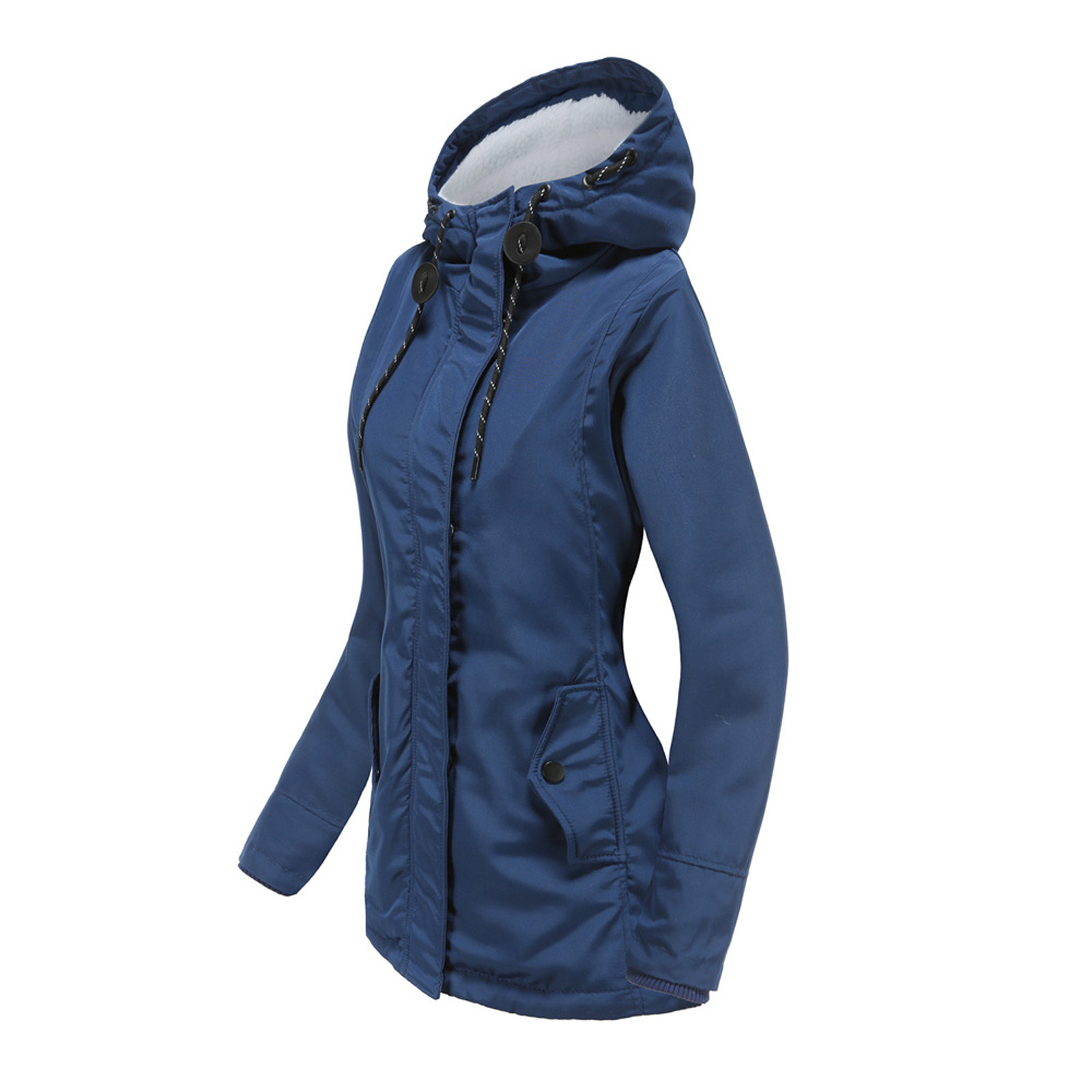 Doudoune Chaude D'Hiver Pour Femme - Parka Polaire à Capuche, Coupe-vent, Idéale Pour Les Grands Froids