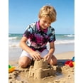 thumbnail image 3 of Aideaone 2 Pack Boy Hawaiian Shirts Button Down Kids Tropical Aloha Shirts Short Sleeve Size 8-14 Year, 3 of 6