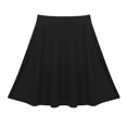 thumbnail image 4 of Runhomal Kids Big Girls Solid Color Stretchy Knee Length Full A-Line Skirts Casual wear Birthday Black 8, 4 of 5