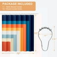 thumbnail image 2 of Shower Curtain, Washable Cloth Shower Curtain Sets with 12 Metal Shower Curtain Hooks, Luxury Waterproof Home Rustic Colorful Navy Fabric Shower Curtains for Bathroom Decor, 72x72 Inches, 2 of 6