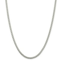 Primal Silver Sterling Silver 4mm Round Spiga Chain