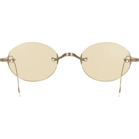 MR LEIGHT-MAKENA S Oval Sunglasses Antique Gold Brownwash