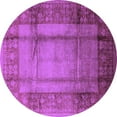 thumbnail image 1 of Ahgly Company Indoor Round Oriental Purple Industrial Area Rugs, 3' Round, 1 of 4