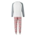 thumbnail image 5 of Christmas Family Matching Pajamas Set, Long Sleeve Crew Neck Elk Print T-shirt with Pants, 5 of 10