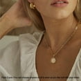 thumbnail image 4 of Collar Ursteel Initial N chapado en oro de 14 quilates con capas de 18 cm, 4 of 7