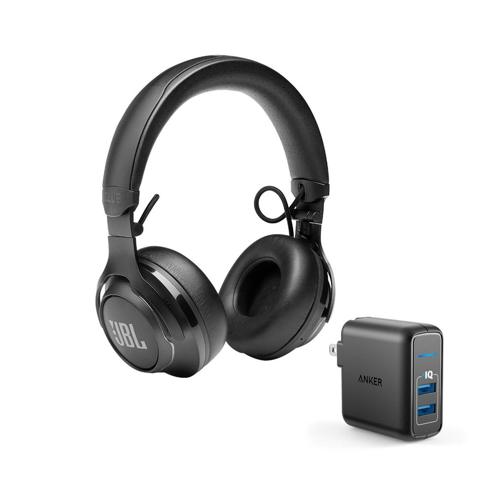 JBL Club 700BT Black Wireless On-Ear Headphones w/Wall Charger