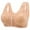 Beige, variant on Women's Bras Ladies Casual Button Down Breathable Top Bra Underwear No Underwire Gathering Breathable