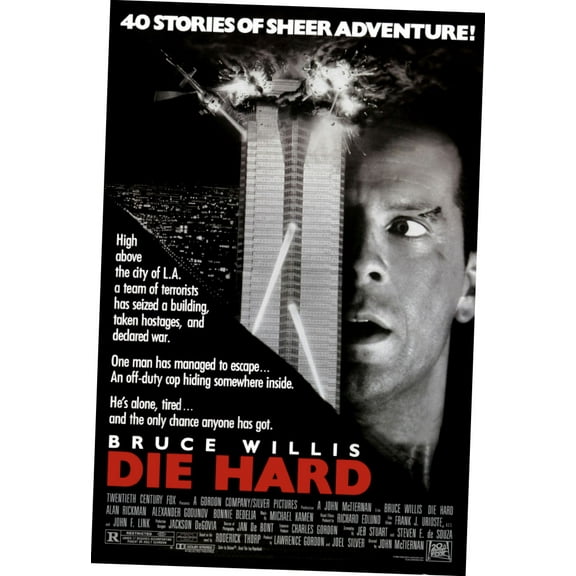 Die Hard Movie Poster 16x24 Poster Medium Art Poster 16x24 Unframed, Age: Adults, Rectangle Best Posters