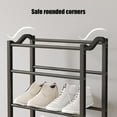 thumbnail image 4 of HomeKingdee Expandable Shoe Rack for Closet, 3-Tier Shoe Organizer, Adjustable Shoe Rack for Front Door Entrance, Entryway, 4 of 6