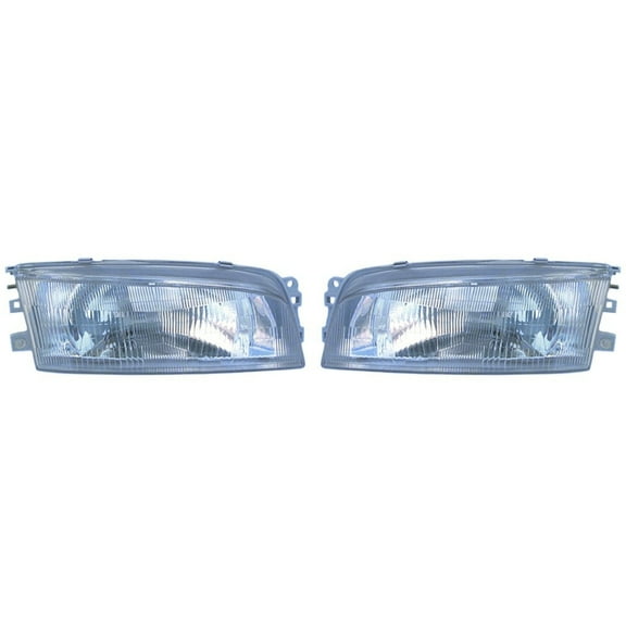 For 1997 98 99 00 01 2002 Mitsubishi Mirage Pair Headlight Driver and Passenger Side Sedan MI2502114 MI2503114 For MR476689 MR476690