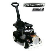Freightliner Classic XL 2 in 1 Push Car Ride On in Black, 6V Battery Powered, Best for Kids/ Toddlers/ Children/ Boys/ Girls