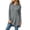 Gray, variant on Women's Ribbed Knit Crewneck Tunic Tops Fall Long Sleeve Button Detail Fashion Lightweight Sweater S-XXL