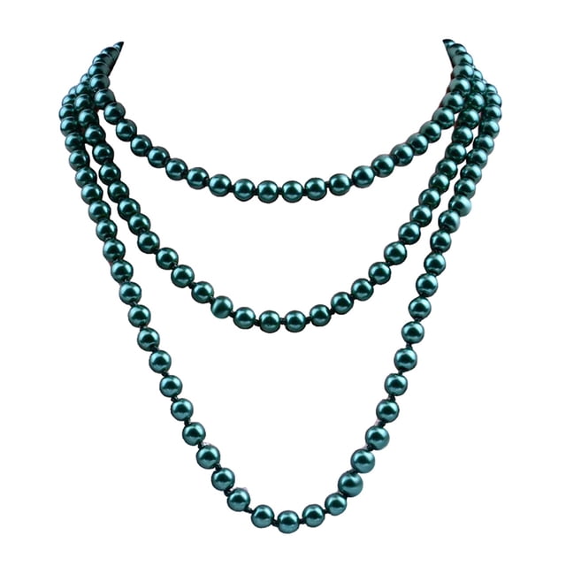 Qarigey Collar de perlas Suéter único Accesorios para mujer Decoraciones de boda Regalos del día de San Valentín Collares en capas para Type2 NO2