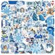 thumbnail image 1 of Paquete de pegatinas con dibujos animados azules de invierno con forma de copo de nieve y muñeco de, 1 of 2