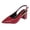 Red, variant on Women's Slingback Pumps Leather Pointed Toe Chunky Heel Summer Dressy Casual Office Party Wedding Shoes