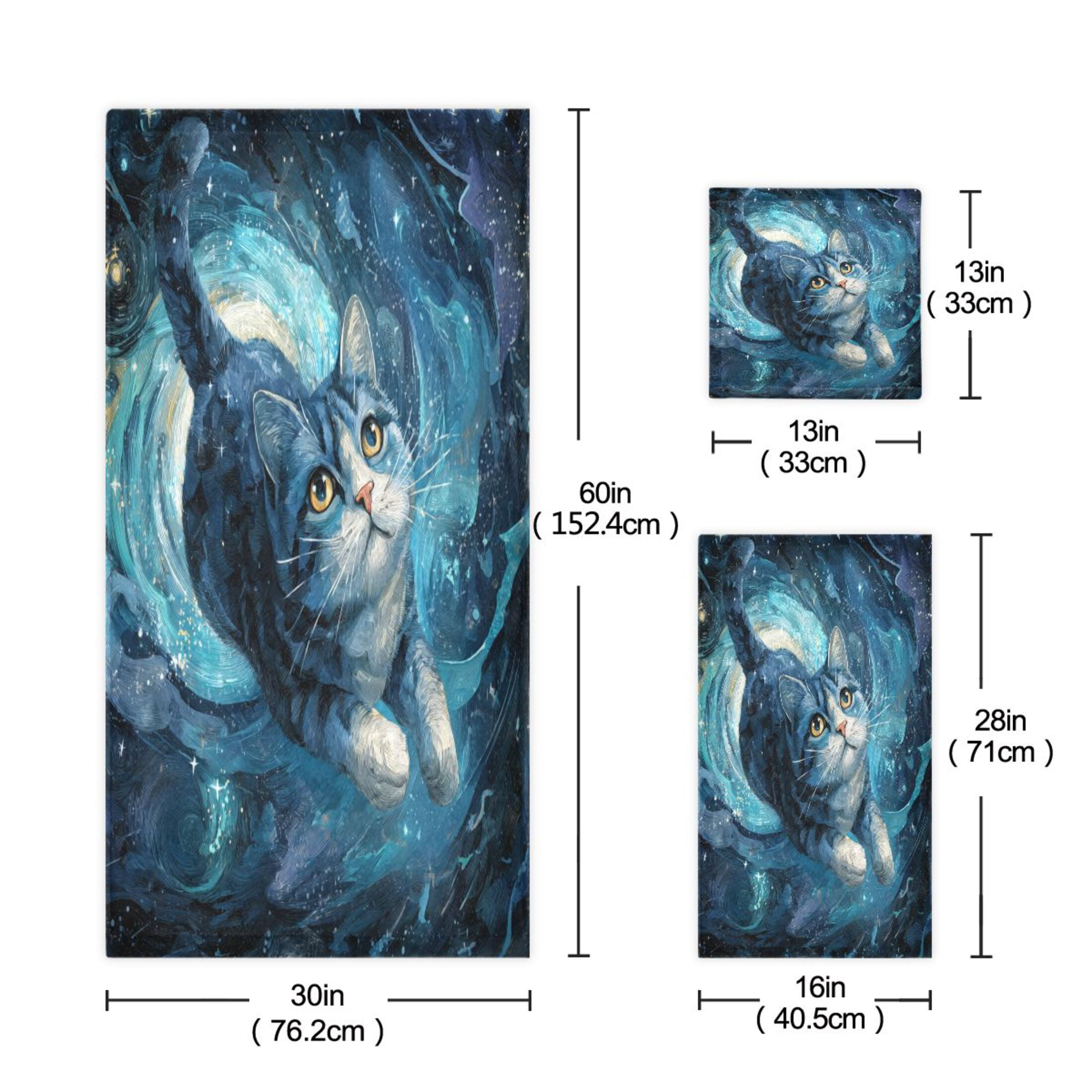 Three-Piece Towel Set Face Towel Towel Set Hand Towel Bath Towel Cotton Bath Towels Bath Towel Sets Hand Bath Towels Cute Cat