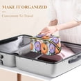 thumbnail image 3 of FORMRS Makeup Bag Travel Cosmetic Organizer for Women Fold Flat Zipper Pouch with Handle, Bright Flowers, 3 of 8