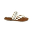 thumbnail image 2 of XOXO Womens Robby Faux Leather Flat Thong Sandals, 2 of 3