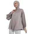 thumbnail image 3 of Deep Pink - Button Collar - Tunic - Refka, 3 of 5