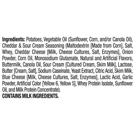 RUFFLES POTATO CHIPS, CHEDDAR & SOUR CREAM, 1 OZ BAGS, 40 COUNT