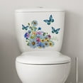 thumbnail image 4 of Flowers Wall Sticker Bathroom Toilet Sticker WC Self Adhesive Removeble Sticker, 4 of 8