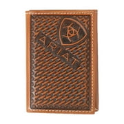 Ariat Men's Sunburst Brown Leather Trifold Wallet A3557002