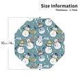thumbnail image 2 of Fuzoiu Snowflake Scarf Snowman Print Leather Coasters Set,Drink Coasters Set of 4,for Tabletop Protection, Durable PVC Coasters,Home Décor and Housewarming Gift-Octagon, 2 of 6