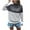 #H-Gray, variant on ZHYou Sweaters For Women Fashion Casual Long Sleeve High Neck Black White Stripes Color Blocking Sweaters