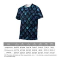 thumbnail image 6 of LAOLIUSN Men’s All Over Print Scale Pattern T-Shirt, Mermaid Dragon Scales Graphic Tee, Short Sleeve Crewneck,Sizes S-4XL, 6 of 7