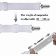 thumbnail image 2 of -8Pcs (30cm to 120cm) Adjustable Fitted Sheet Bed Sheet Tensioner, Adjustable Tensioners, Suitable for All Beds and Mattresses,WhiteAM, 2 of 4
