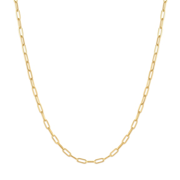 Brilliance Fine Jewelry 10K Yellow Gold 2.0MM Baby Paperclip Chain 18"