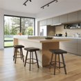 thumbnail image 2 of Amisco Sinclair 29.25" Faux Leather Swivel Bar Stool in Dark Brown, 2 of 3