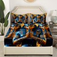 thumbnail image 2 of Erosebridal Egyptian Pharaoh Fitted Sheet Set Twin, Tribal Symbol Bedding Set Twin Size, 2-Piece (Fitted Sheet, Pillowcase), No Top Sheet, 2 of 5