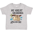 thumbnail image 3 of Inktastic My Great Grandma Loves Me with Sloth and Hearts Boys or Girls Toddler T-Shirt, 3 of 5