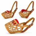 thumbnail image 3 of Bozal para perro JorVet de nylon ajustable con cierre rápido, beige, 3 of 9