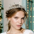 thumbnail image 4 of Crystal Tiara Crowns for Women - Sparkling Princess Tiara for Bride, Fashion Bridal Headband Hair Accessories for Wedding Birthday Prom Silver, 4 of 4