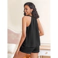 thumbnail image 5 of Short Sets for Women 2 Piece Outfits V Neck Top Drawstring High Shorts Sets, 5 of 6