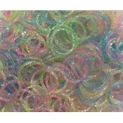 Refill Bands Pack of 600 Glitter Style 1 Rubber Bands with 25 S-Clips